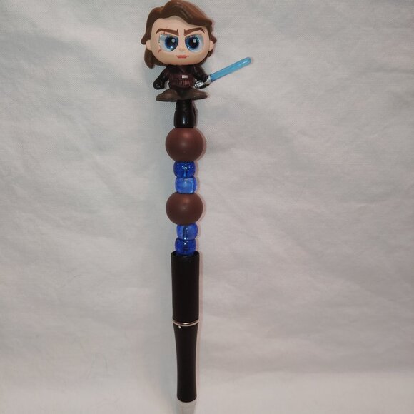 Disney Doorable- Anakin Skywalker- Handmade Beaded Pen Star Wars - Picture 1 of 2
